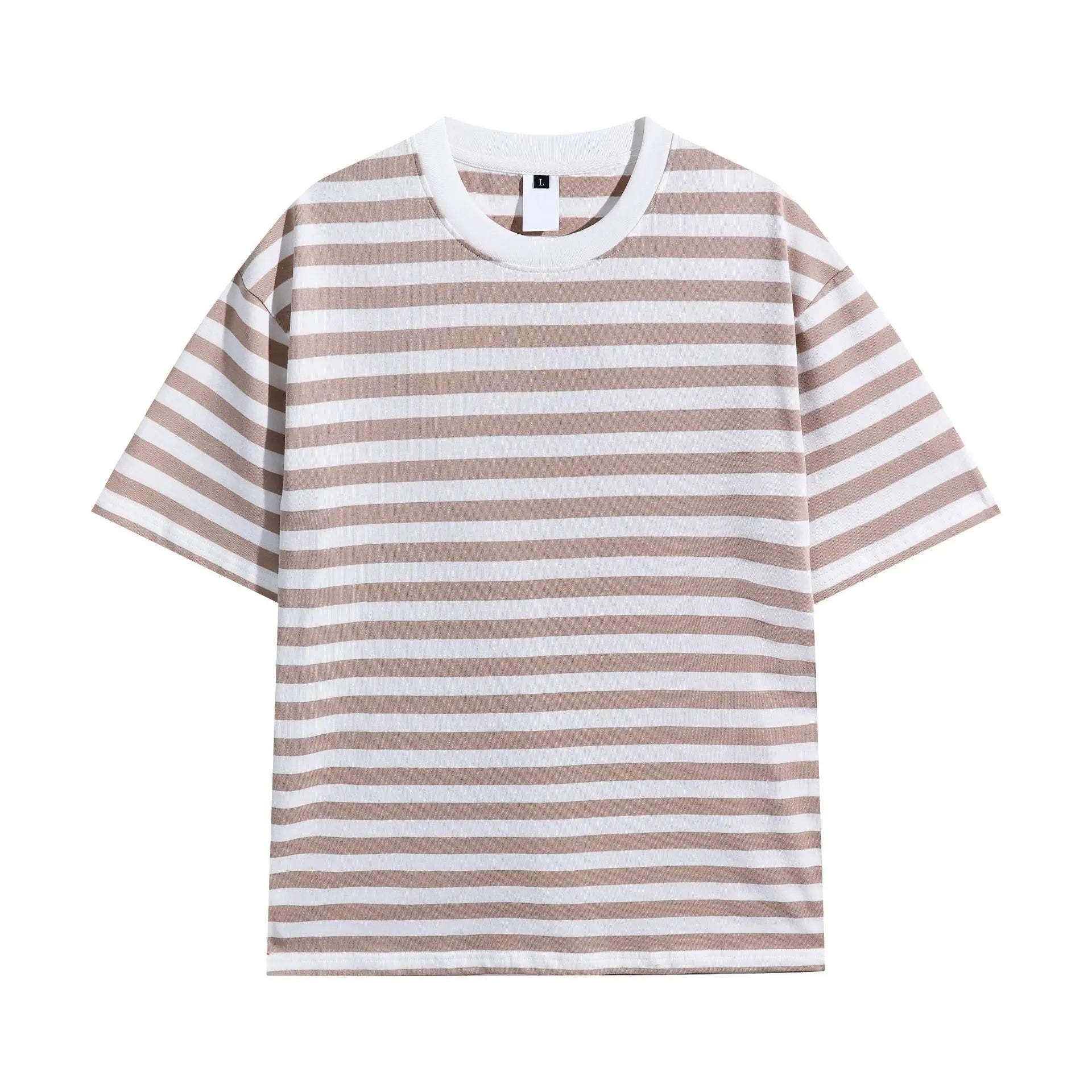 Men's Summer Young Casual Loose Half Sleeve  Pre2brand Light-Apricotbeige-3XL