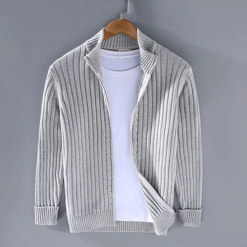 Men's Sweater New Cardigan  Pre2brand Light-gray-3XL