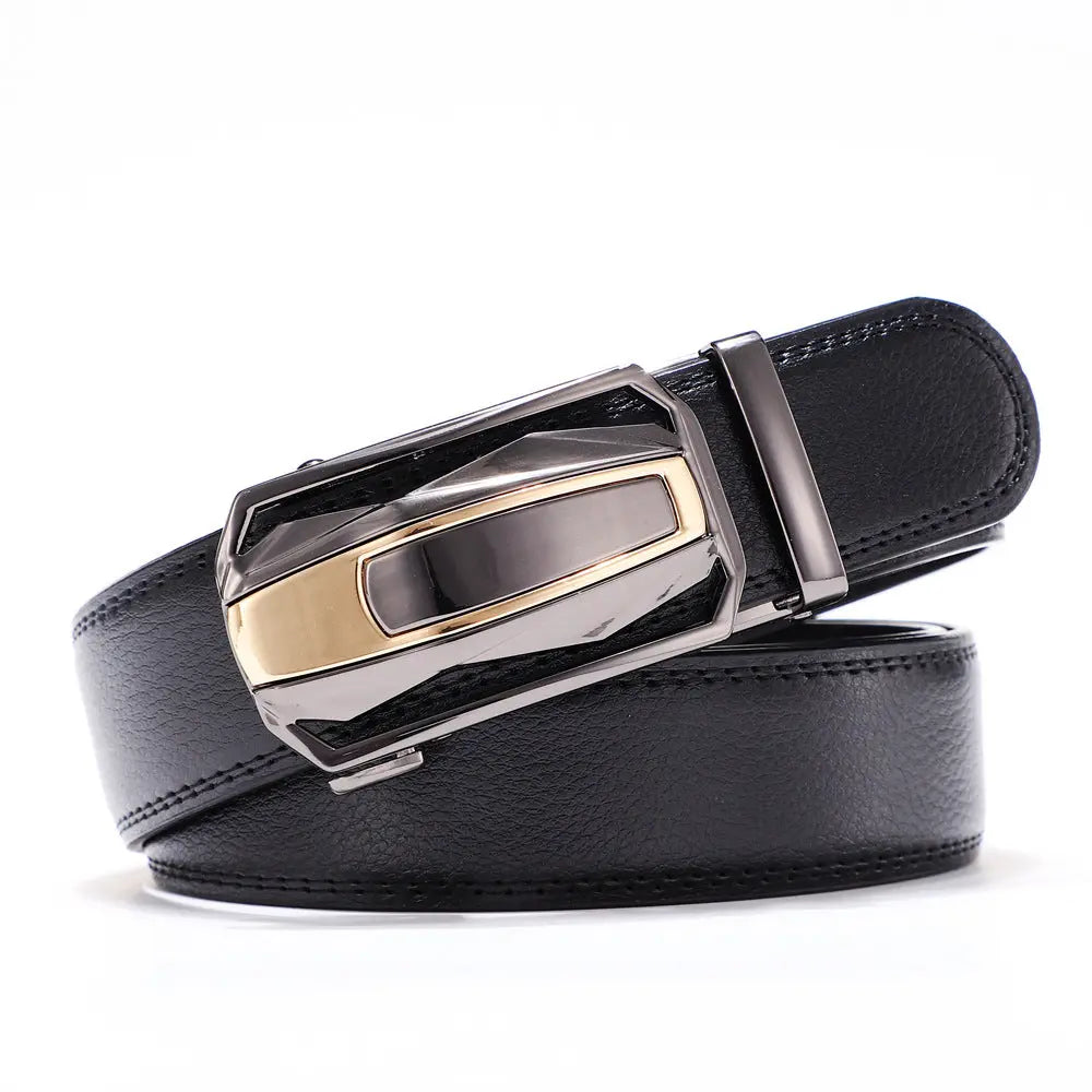 Men's Two-layer Cowhide Business Casual All-match Pants Belt  Pre2brand