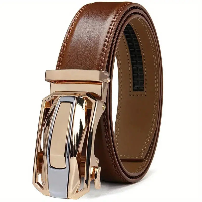 Men's Two-layer Cowhide Business Casual All-match Pants Belt  Pre2brand
