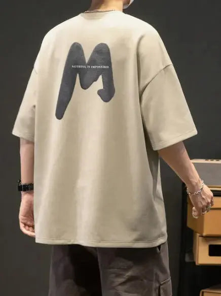 Men's Vintage Foam Printing Round Neck Casual Short Sleeve  Pre2brand TY4261-6XL