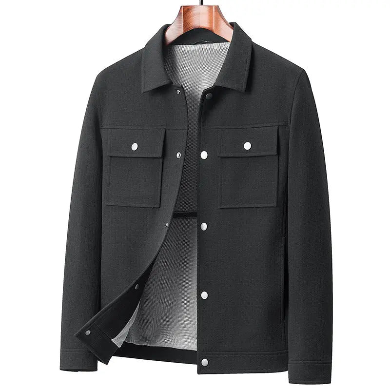 Men's Workwear Jacket Shirt Dark Cell Fashion  Pre2brand Black-195-112A