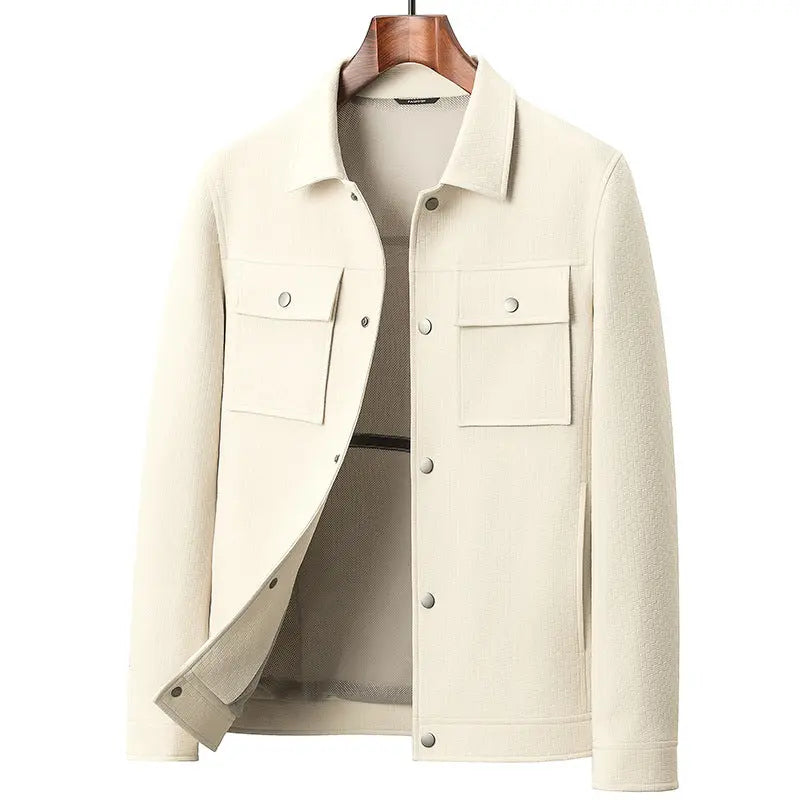 Men's Workwear Jacket Shirt Dark Cell Fashion  Pre2brand Beige-195-112A