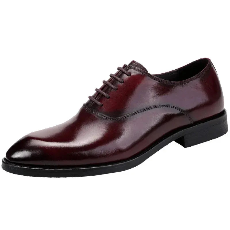 Mens Formal Shoes Genuine Leather Oxford Shoes For Men Italian 2020 Dress Shoes Wedding Laces Leather Business Shoes 869 - Pre2brand