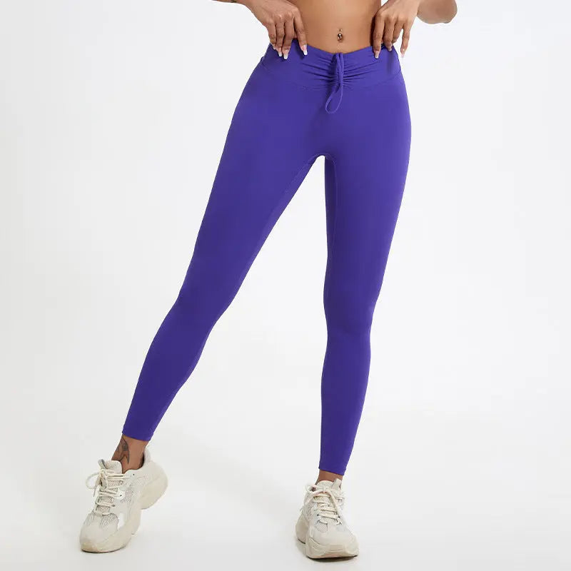 Naked Women Sense Of Hip Raise Yoga Pants  Pre2brand XL-Sapphire-Blue