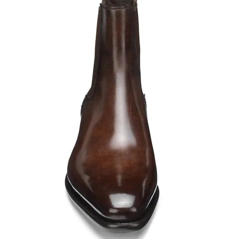 New Chelsea Boots Men Shoes PU Brown Fashion Versatile Business Casual British Style Street Party Wear Classic Ankle Boots - Pre2brand