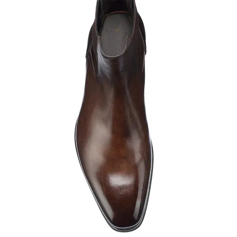 New Chelsea Boots Men Shoes PU Brown Fashion Versatile Business Casual British Style Street Party Wear Classic Ankle Boots - Pre2brand