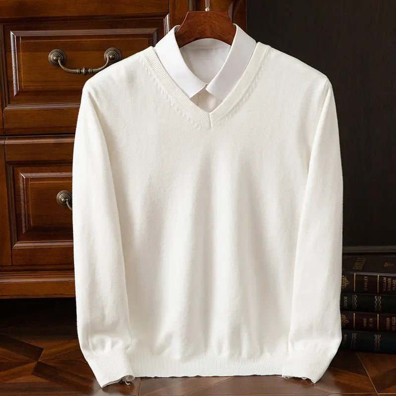 New Men's V-neck Sweater Fashion  Pre2brand