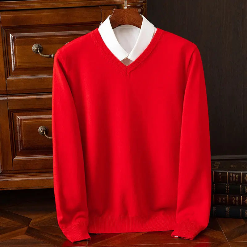 New Men's V-neck Sweater Fashion  Pre2brand