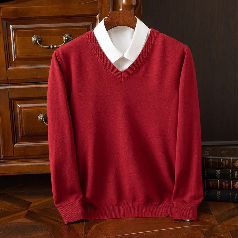 New Men's V-neck Sweater Fashion  Pre2brand