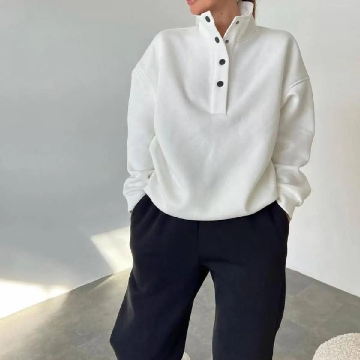 Oversized Solid Casual Pullovers Long Pant Set Warm Hoodie New Tracksuit Suit Fashion Pant Sets Sets For Women 2 Pieces - Pre2brand