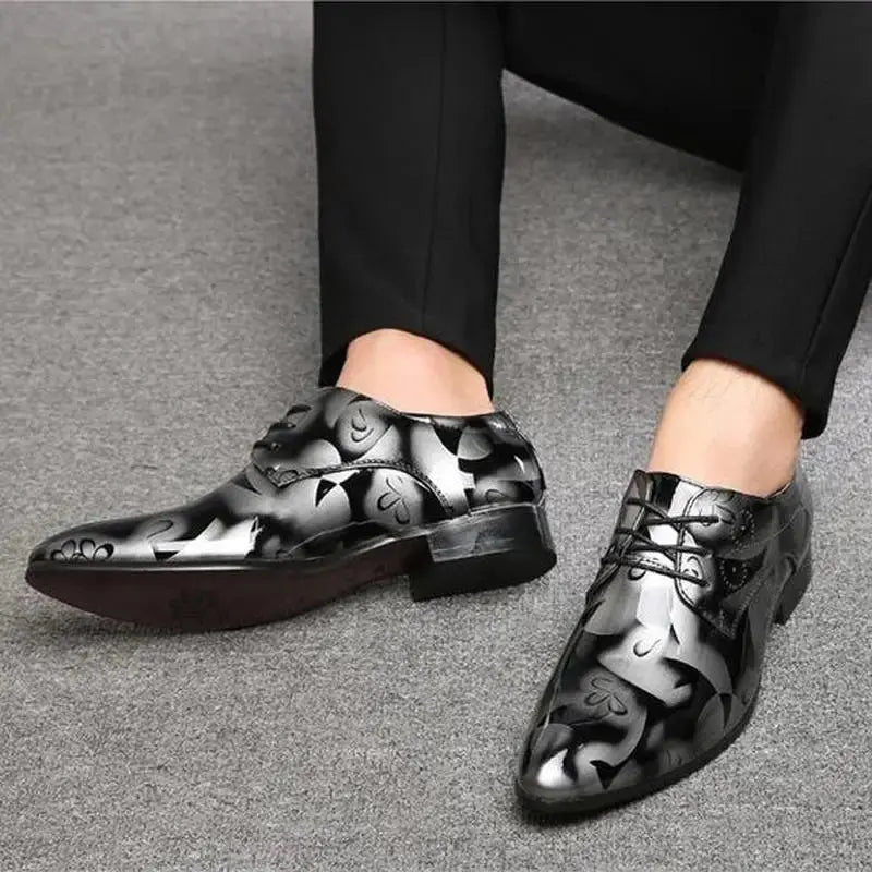 Patent Leather Oxford Shoes for Men Dress Shoes Men Formal Shoes Pointed Toe Business Wedding Shoes Plus Size Dress Shoes - Pre2brand