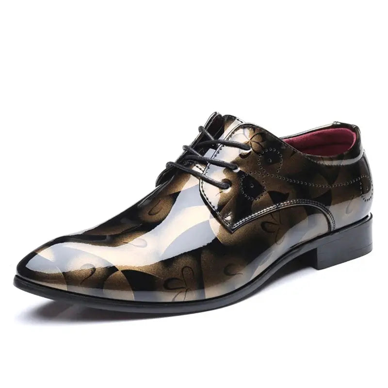 Patent Leather Oxford Shoes for Men Dress Shoes Men Formal Shoes Pointed Toe Business Wedding Shoes Plus Size Dress Shoes - Pre2brand