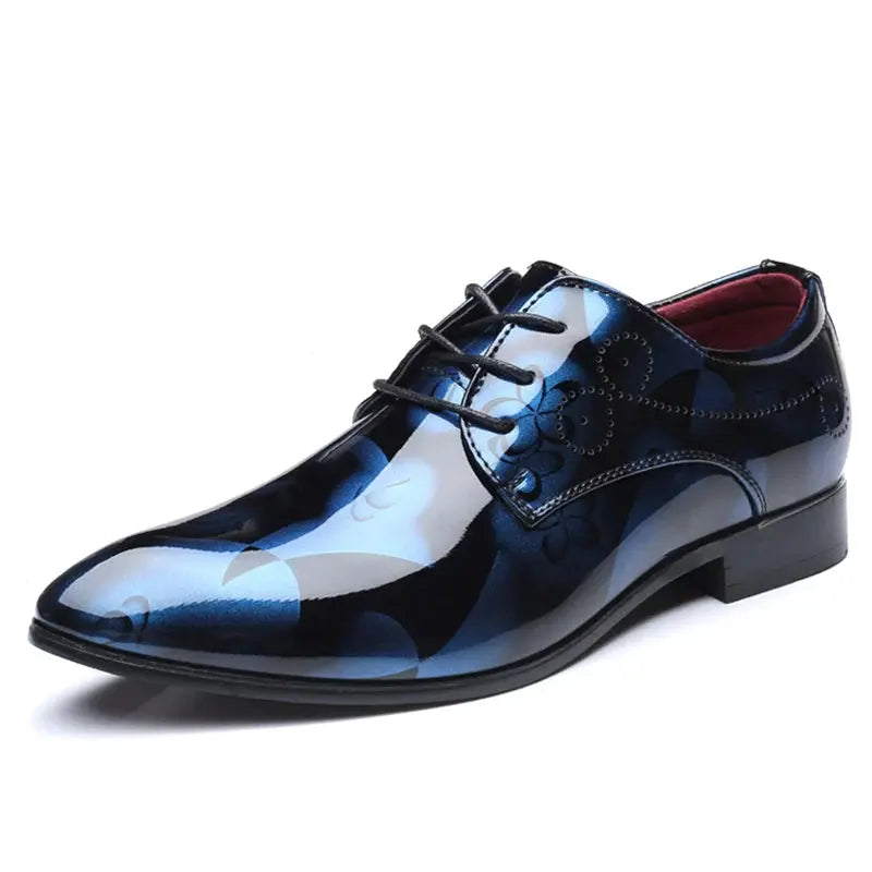 Patent Leather Oxford Shoes for Men Dress Shoes Men Formal Shoes Pointed Toe Business Wedding Shoes Plus Size Dress Shoes - Pre2brand