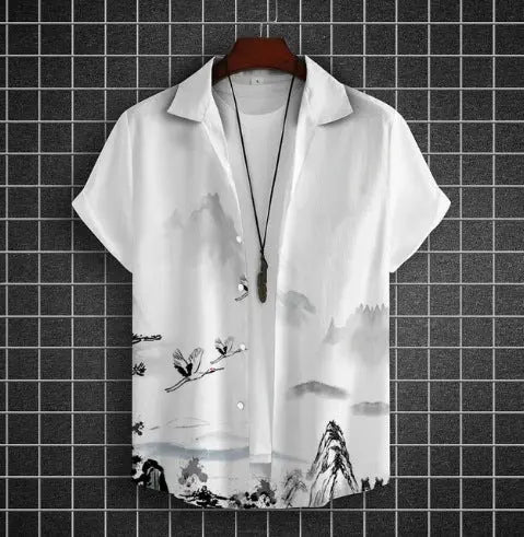 Plus Size Casual 3D Digital Printing Short Sleeve  Pre2brand