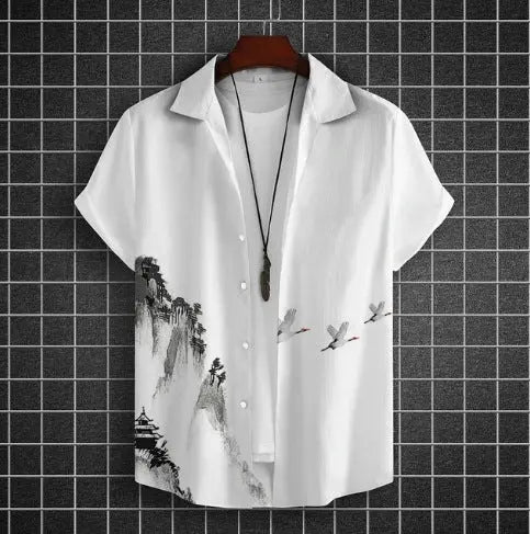 Plus Size Casual 3D Digital Printing Short Sleeve  Pre2brand