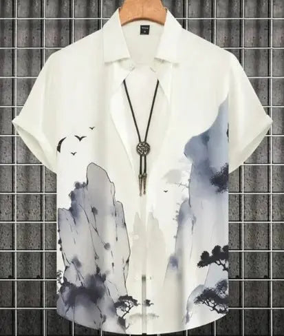 Plus Size Casual 3D Digital Printing Short Sleeve  Pre2brand