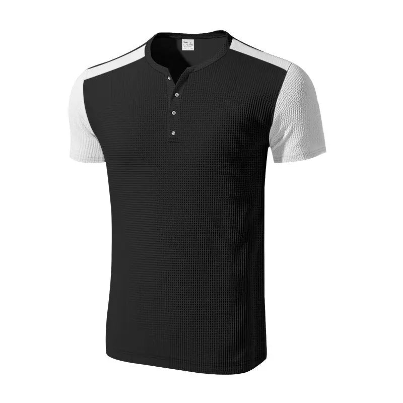 Plus Size Men's Color Block T-shirt  Pre2brand
