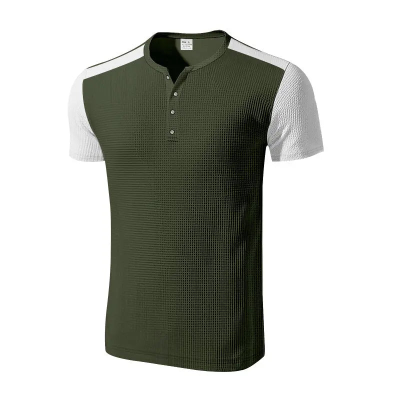Plus Size Men's Color Block T-shirt  Pre2brand