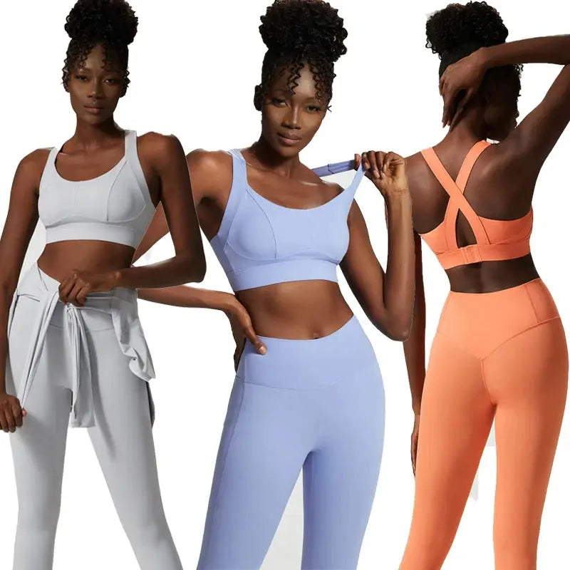 Premium High Quality Women's Gym Fitness Active Yoga Sets Breathable Sustainable Yoga Suits Quick Dry Shock-Absorbent Print - Pre2brand
