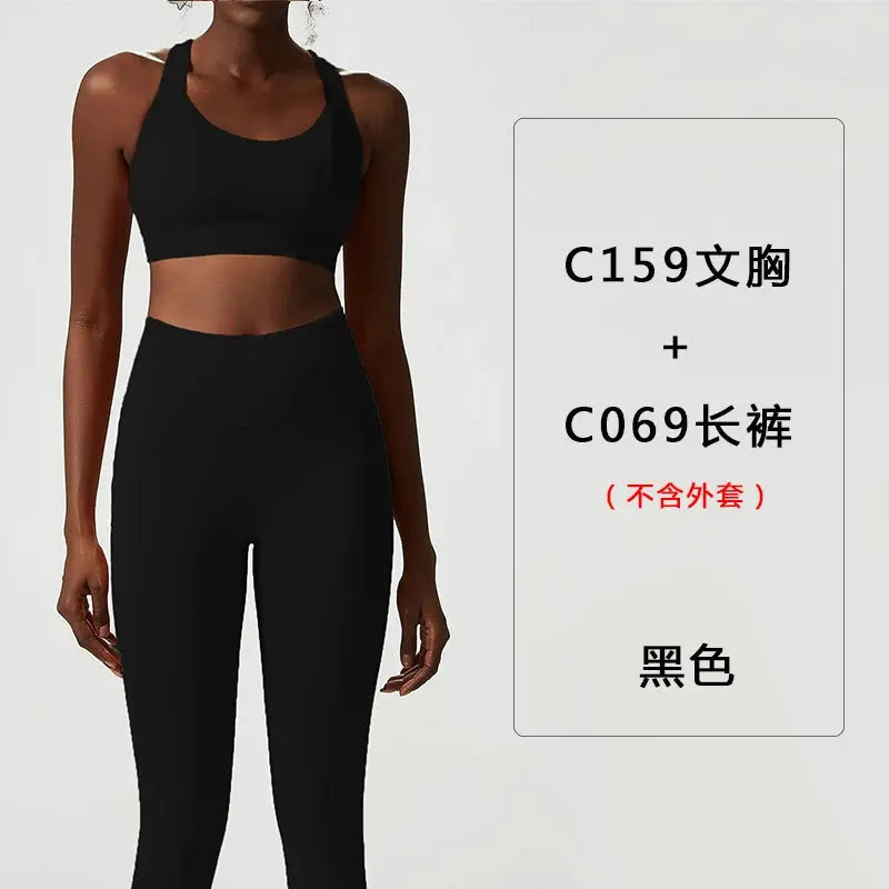 Premium High Quality Women's Gym Fitness Active Yoga Sets Breathable Sustainable Yoga Suits Quick Dry Shock-Absorbent Print - Pre2brand