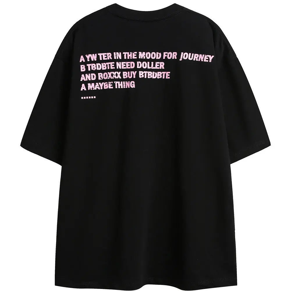 Printed Casual Short-sleeved Cotton T-shirt For Men - Pre2brand