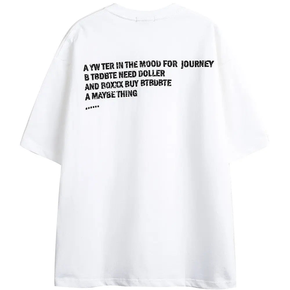 Printed Casual Short-sleeved Cotton T-shirt For Men - Pre2brand