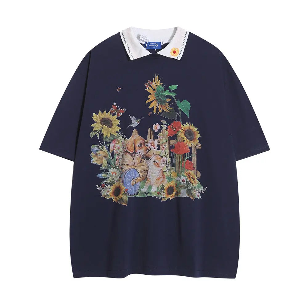 Printed Casual Short-sleeved T-shirt For Men - Pre2brand