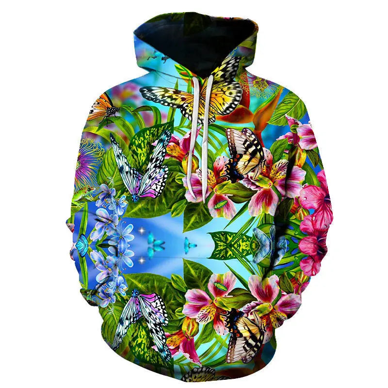 Printed Hoodie Fantasy Animal World Men And Women  Pre2brand