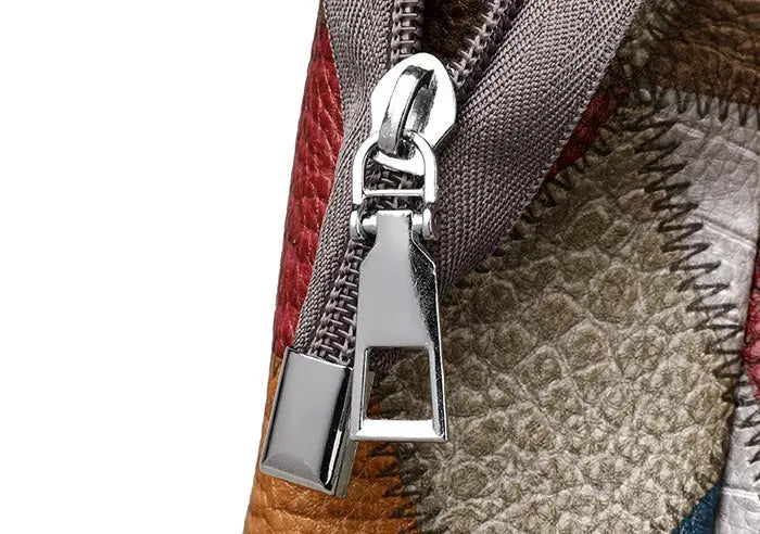 Retro Geometric Pattern Color-matching Shoulder Bag Fashion Large Capacity Stitching Handbag For Women Totes - Pre2brand