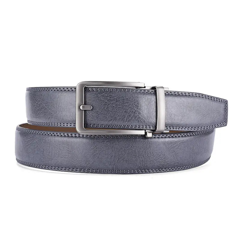 Simple Casual Business Men's Pants Belt  Pre2brand AB886-Gray-130cm