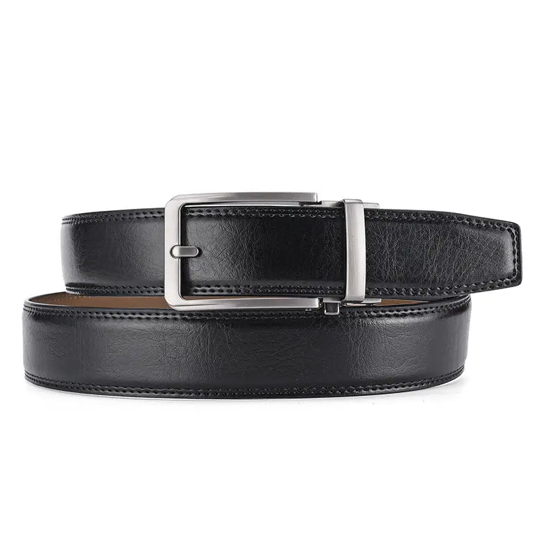 Simple Casual Business Men's Pants Belt  Pre2brand AB886-Black-130cm