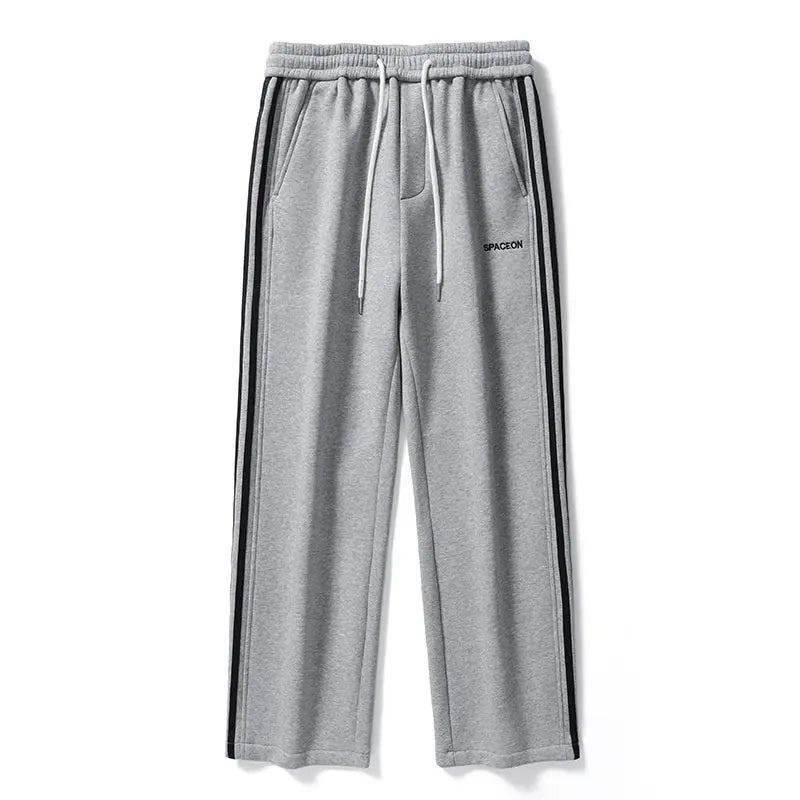 Sports Straight Fleece Padded Pants Men's Winter  Pre2brand Light-Gray-3XL