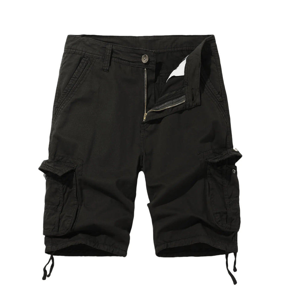 Spring Men's Cargo Shorts Multi-pocket Plus Size  Pre2brand Black-40