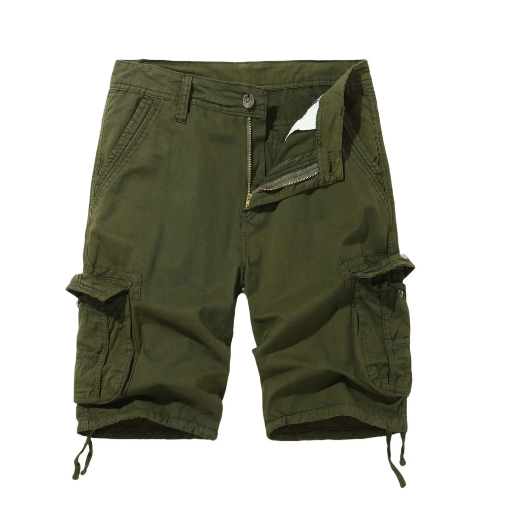 Spring Men's Cargo Shorts Multi-pocket Plus Size  Pre2brand Army-Green-40