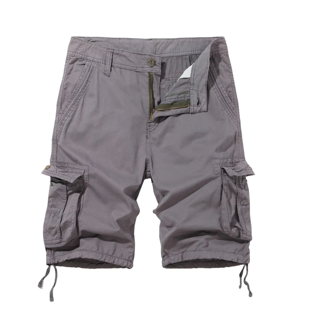 Spring Men's Cargo Shorts Multi-pocket Plus Size  Pre2brand Iron-Gray-40