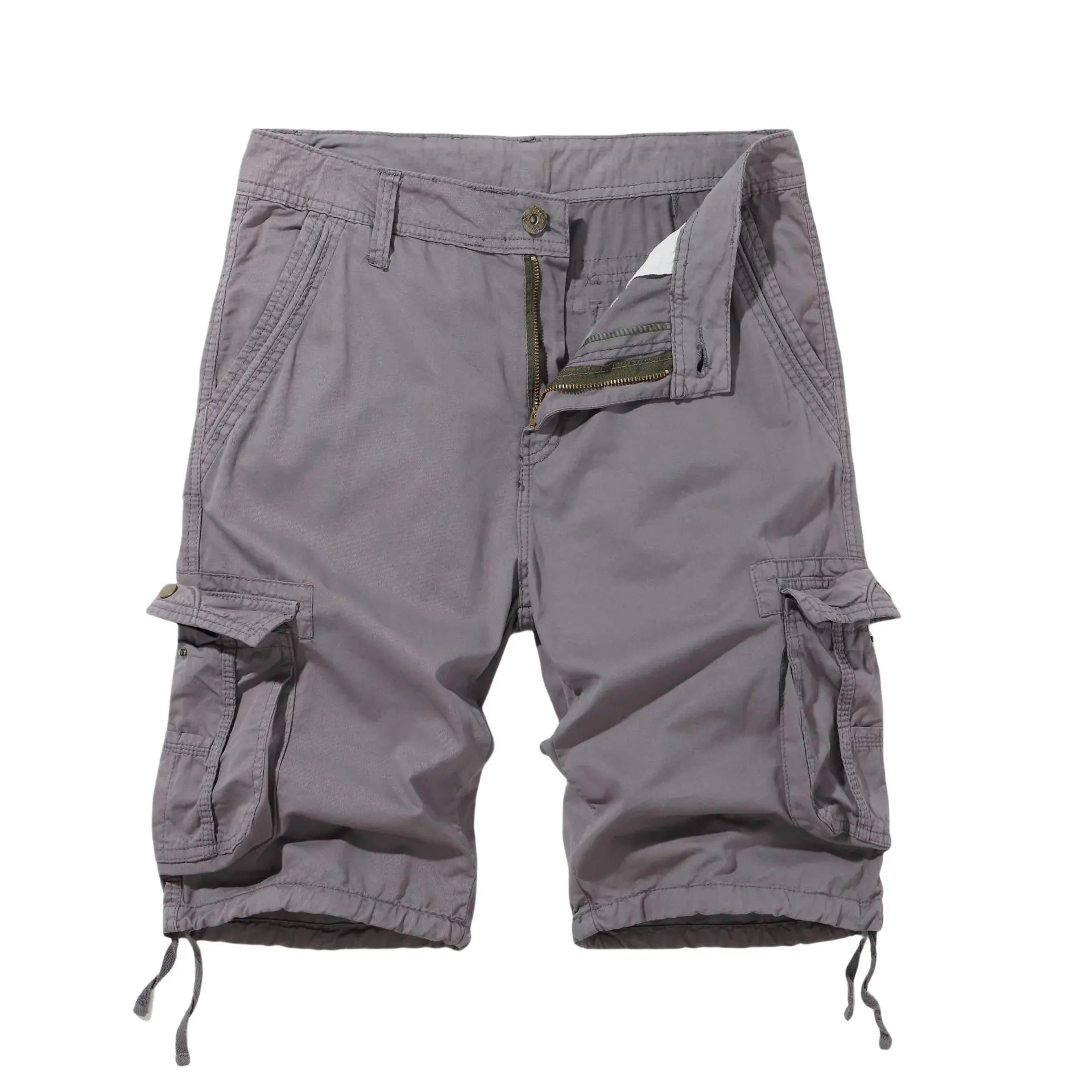 Spring Men's Cargo Shorts Multi-pocket Plus Size  Pre2brand Iron-Gray-40