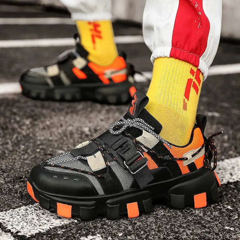 Street Style Men's Sneakers Trend Casual Shoes For Men Fashion Man Vulcanized Sneakers Punk British Style Shoes Male - Pre2brand