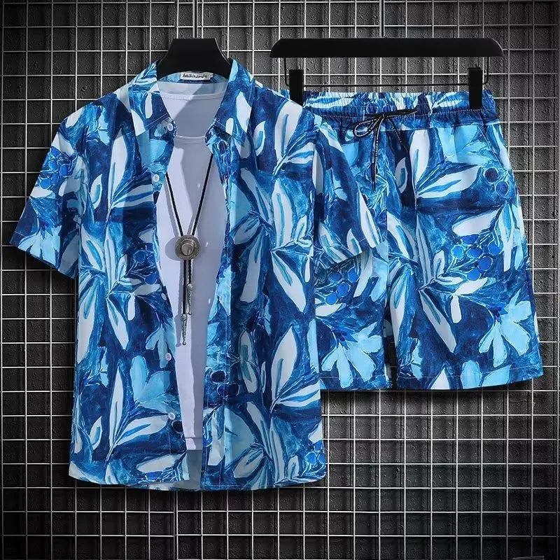Summer Beach Suit Men's Quick-drying Clothes  Pre2brand Green-71-5XL
