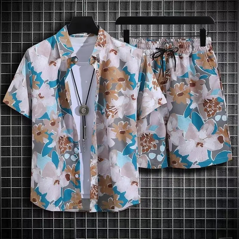 Summer Beach Suit Men's Quick-drying Clothes  Pre2brand Orange-72-5XL