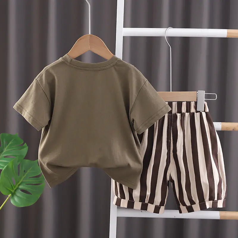 Summer Casual Boys' T-shirt Short Sleeve Suit - Pre2brand