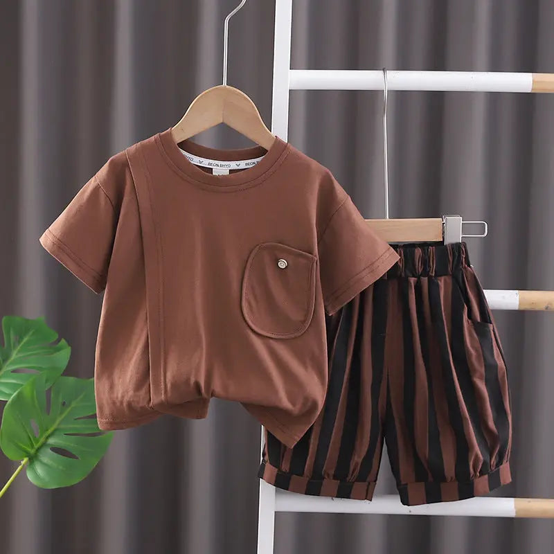 Summer Casual Boys' T-shirt Short Sleeve Suit - Pre2brand