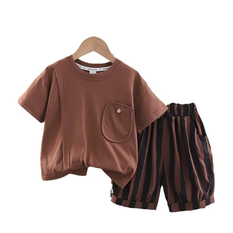Summer Casual Boys' T-shirt Short Sleeve Suit - Pre2brand