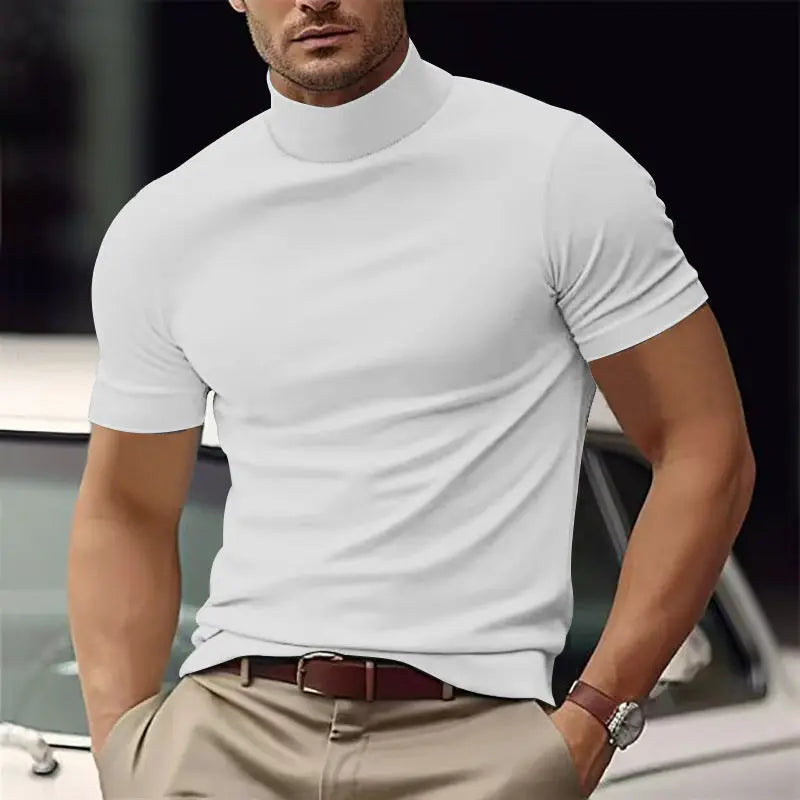 Summer New Men's Casual T-shirt  Pre2brand White-XXXL