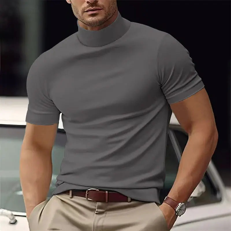 Summer New Men's Casual T-shirt  Pre2brand Iron-Gray-XXXL
