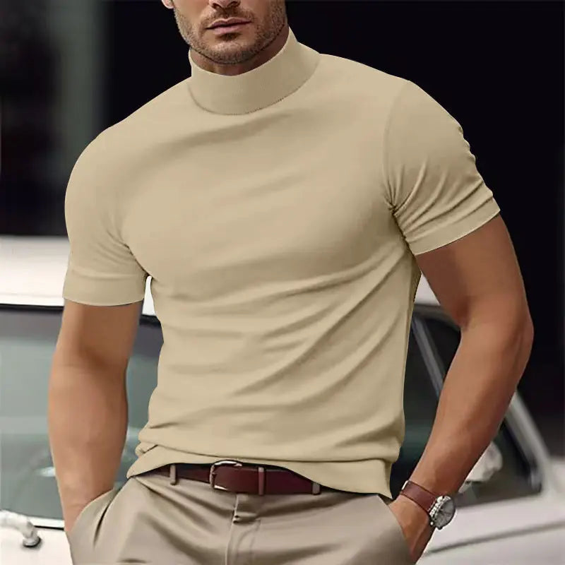 Summer New Men's Casual T-shirt  Pre2brand Apricot-XXXL