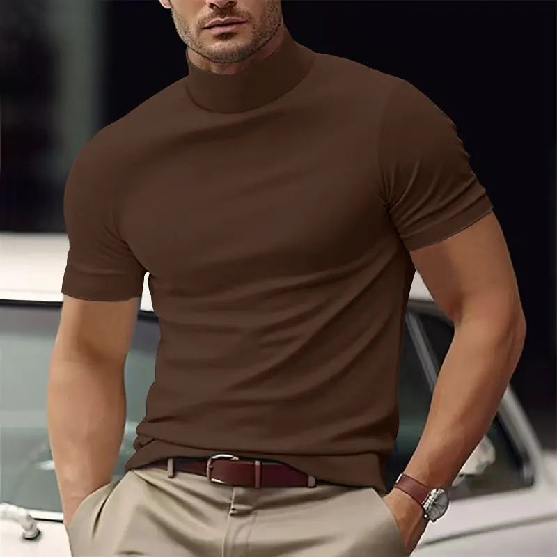 Summer New Men's Casual T-shirt  Pre2brand Brown-XXXL