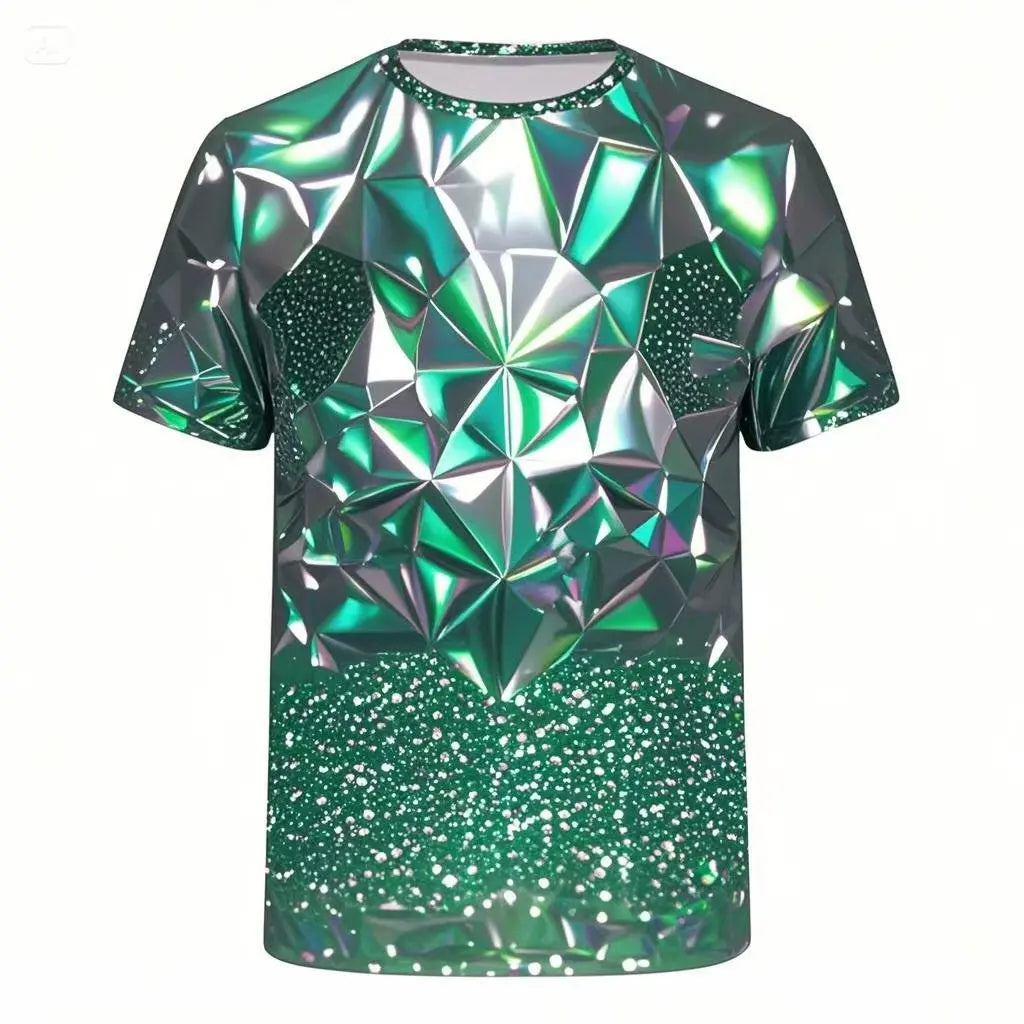 Summer Short Sleeve Men's Sports Casual Quick-drying  Pre2brand Dark-Green-XXXXL