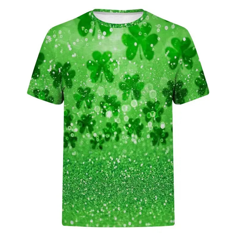Summer Short Sleeve Men's Sports Casual Quick-drying  Pre2brand Light-Green-XXXXL