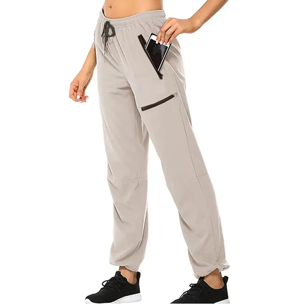 Summer Thin Waterproof Quick-drying Breathable Stretch Hiking Jogging Mountain Trousers Men  Pre2brand Khaki-XXL